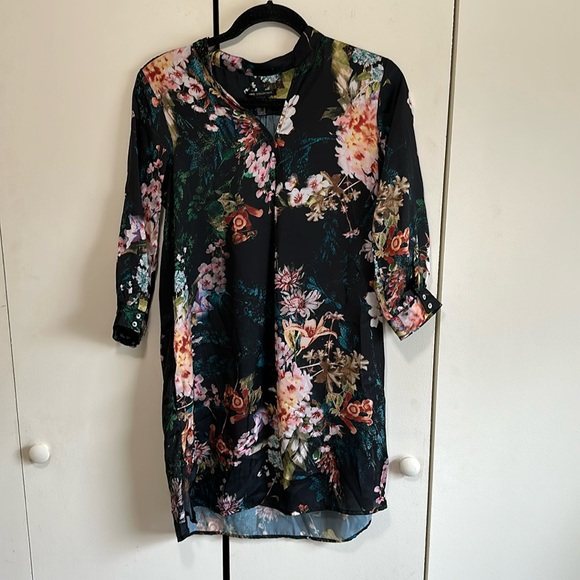 Floral Silky Mango Dress - Picture 1 of 6